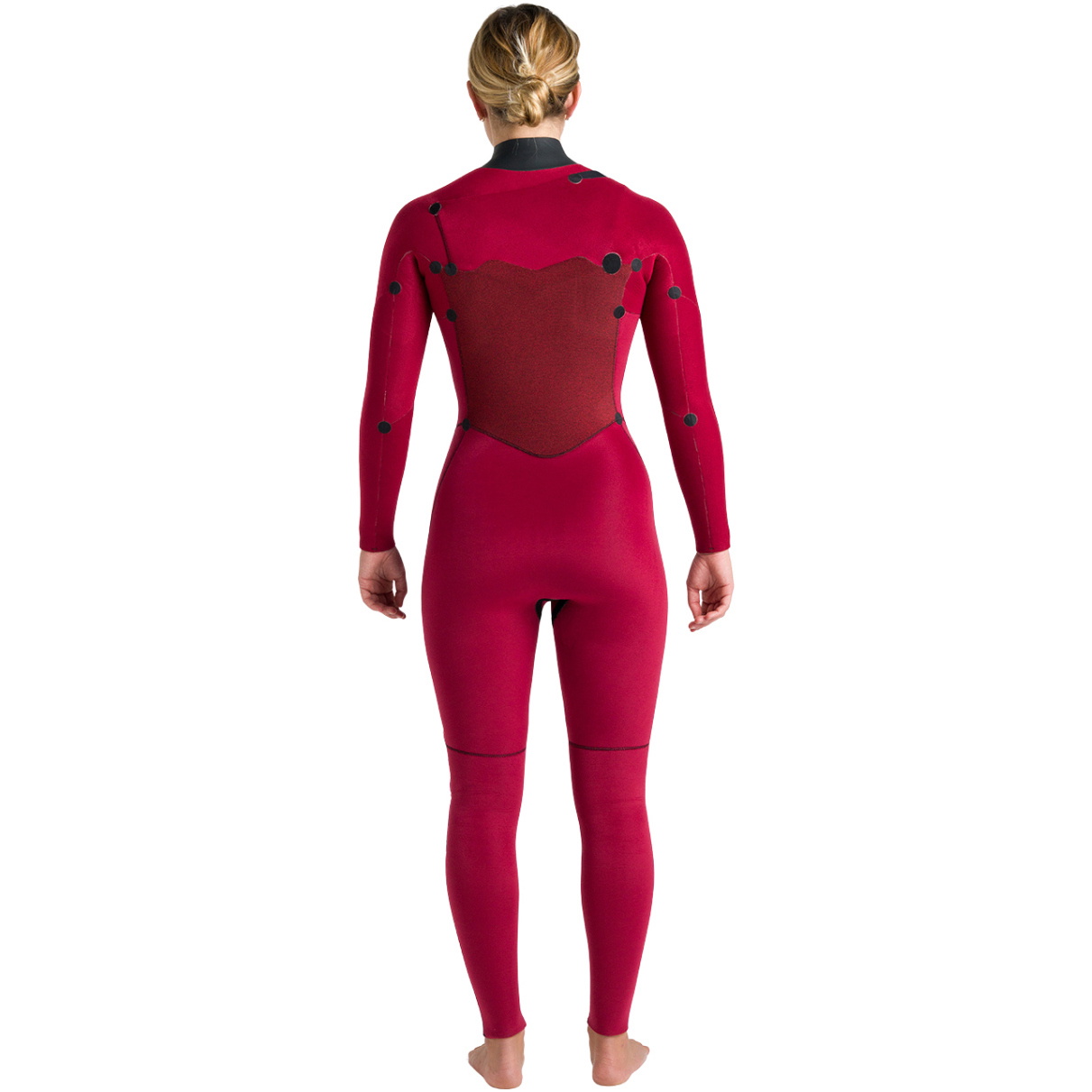 2026 C-Skins Womens Nuwave Solace 5/4/3mm Chest Zip Wetsuit CSO54WC - Black / Forest Green / Mulberry